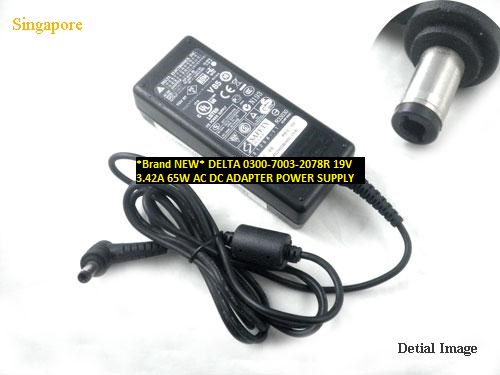 *Brand NEW* DELTA 19V 0300-7003-2078R 3.42A 65W AC DC ADAPTER POWER SUPPLY - Click Image to Close